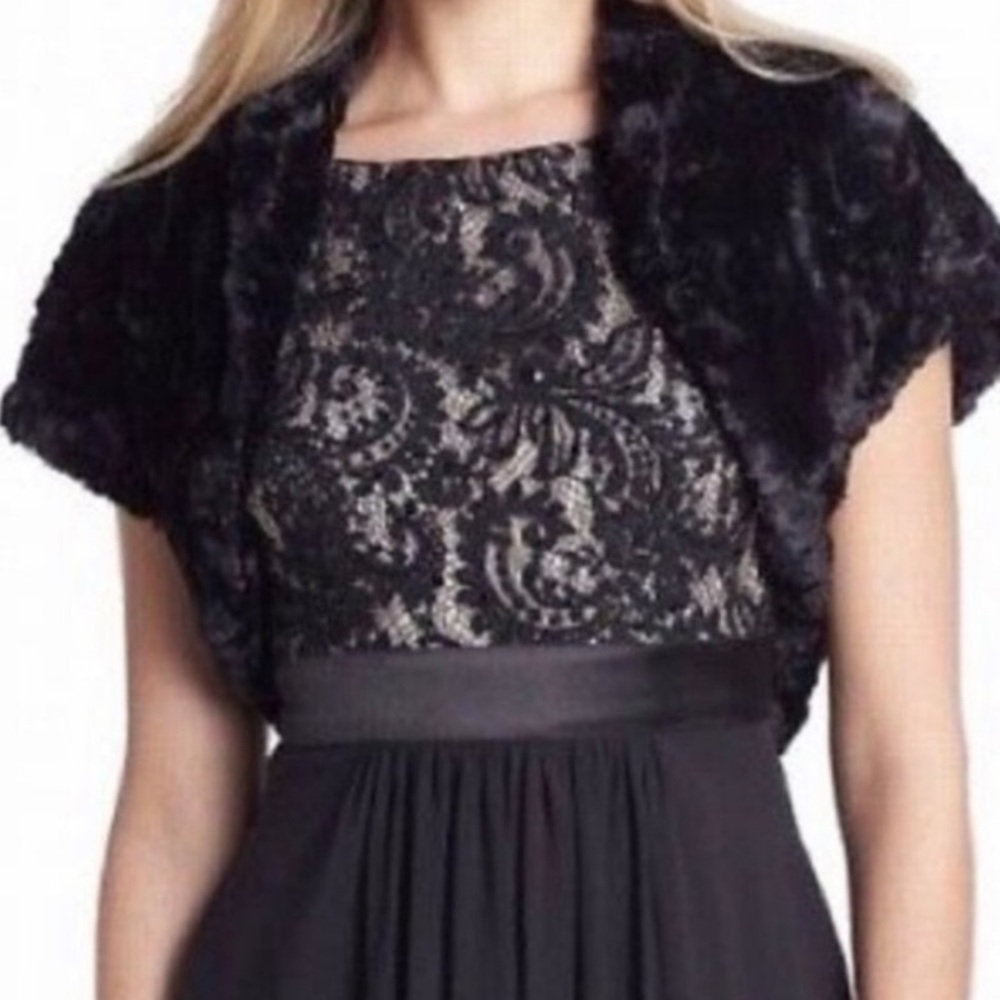 Max & Cleo Medium Black Bolero Shrug NEW!